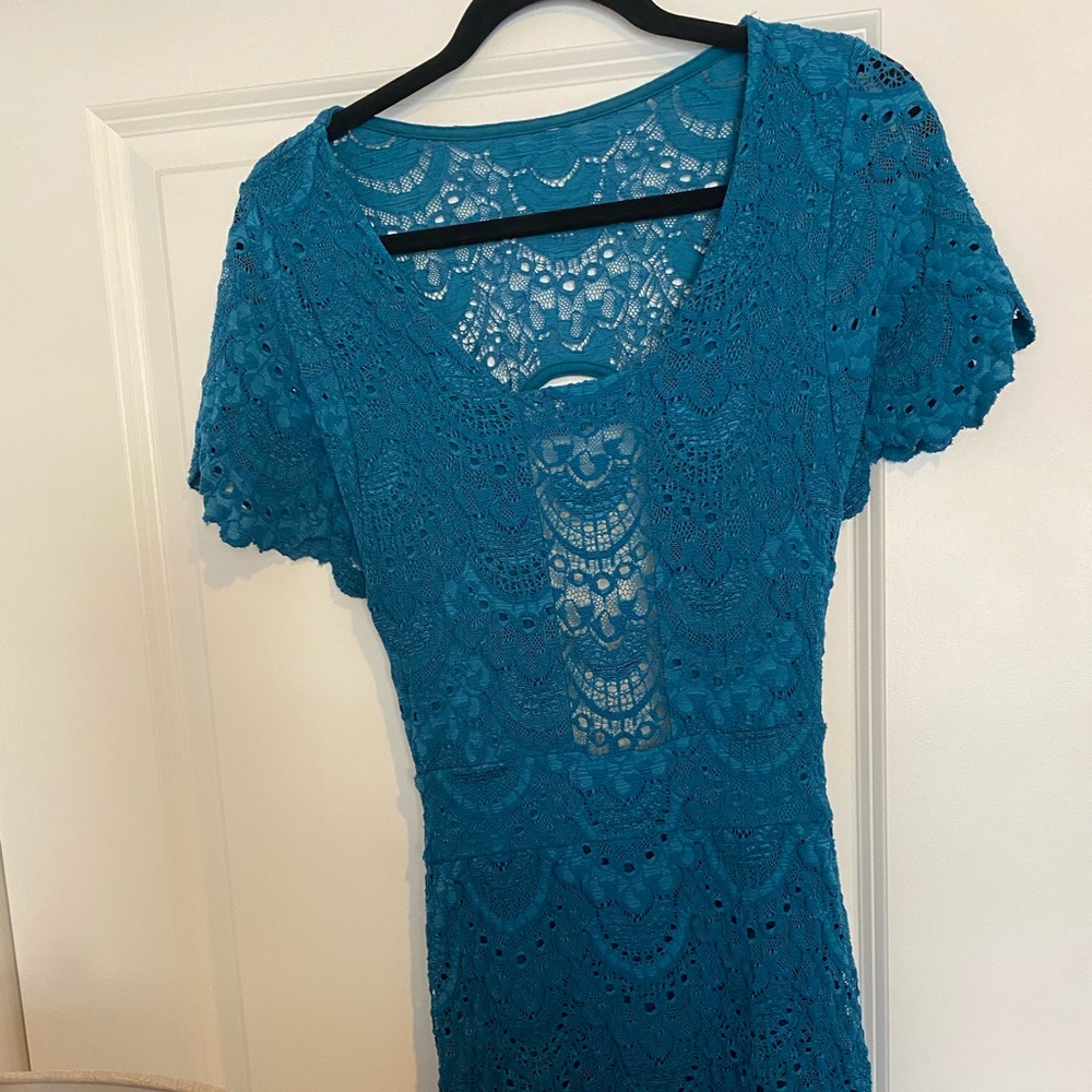 Blue Lace Nightcap Dress